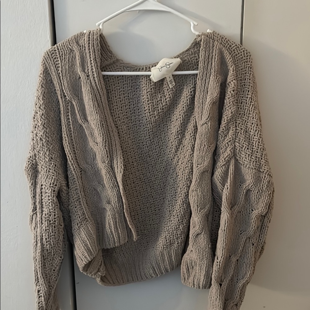 Cozy Beige Cable Knit Sweater
